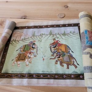 Vintage Hand Painted Fabric Pieces(6)